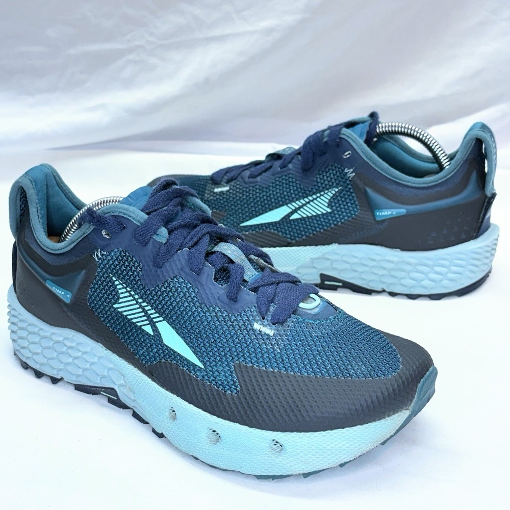 Altra Timp 4 Trail Running Shoes Sneakers Women 8 Blue Teal Athleisure Comfort
